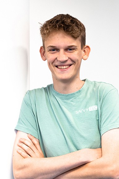 savvytec employee portrait of Clemens Rustemeier, Dual Student